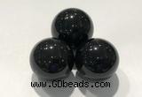 CDN1057 30mm round black obsidian decorations wholesale