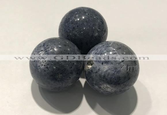 CDN1070 30mm round blue coral decorations wholesale