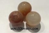 CDN1097 30mm round fire agate decorations wholesale