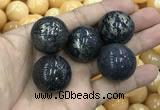 CDN11 25mm round pyrite gemstone decorations wholesale