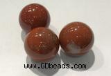 CDN1107 30mm round red jasper decorations wholesale