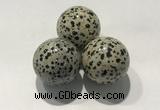 CDN1132 30mm round dalmatian jasper decorations wholesale