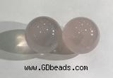 CDN1175 35mm round rose quartz decorations wholesale