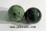 CDN1238 40mm round ruby zoisite decorations wholesale