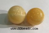 CDN1262 40mm round yellow jade decorations wholesale