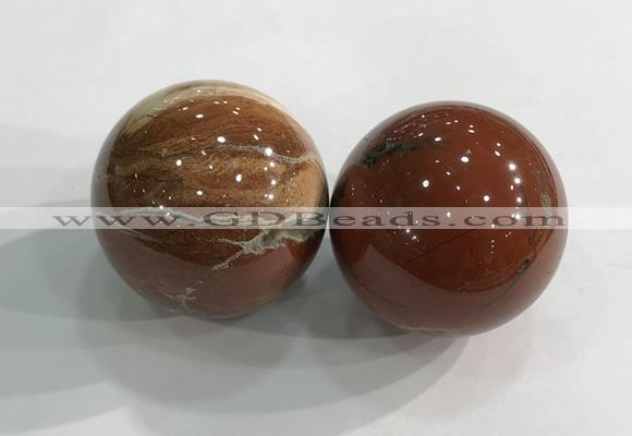 CDN1272 40mm round red jasper decorations wholesale