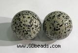 CDN1280 40mm round dalmatian jasper decorations wholesale