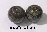 CDN1288 40mm round dragon blood jasper decorations wholesale