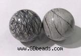 CDN1295 40mm round net jasper decorations wholesale