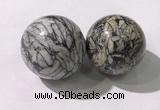 CDN1296 40mm round jasper decorations wholesale