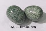 CDN1373 35*45mm egg-shaped green spot stone decorations wholesale