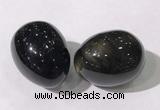 CDN1375 35*45mm egg-shaped golden obsidian decorations wholesale