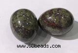 CDN1390 35*45mm egg-shaped dragon blood jasper decorations wholesale