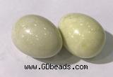 CDN1408 35*45mm egg-shaped yellow jasper decorations wholesale