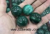 CDN21 25mm round natural malachite gemstone decorations