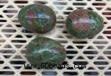 CDN309 30*40mm egg-shaped unakite decorations wholesale