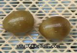 CDN338 35*50mm egg-shaped yellow jade decorations wholesale