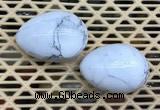 CDN341 35*50mm egg-shaped white howlite decorations wholesale