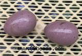 CDN344 35*50mm egg-shaped pink wooden fossil jasper decorations