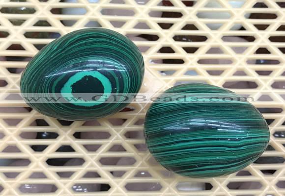 CDN364 35*50mm egg-shaped imitation malachite decorations wholesale