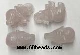 CDN380 20*40*30mm elephant rose quartz decorations wholesale