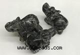 CDN405 25*50*35mm elephant black labradorite decorations wholesale