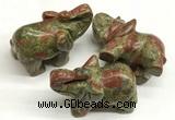 CDN413 25*50*35mm elephant unakite decorations wholesale