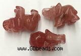 CDN415 25*50*35mm elephant cherry quartz decorations wholesale