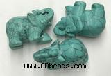 CDN417 25*50*35mm elephant imitation turquoise decorations wholesale