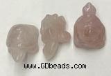 CDN431 28*45*22mm turtle rose quartz decorations wholesale