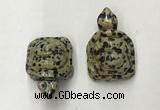 CDN441 28*45*22mm turtle dalmatian jasper decorations wholesale