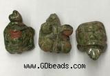 CDN442 28*45*22mm turtle unakite decorations wholesale