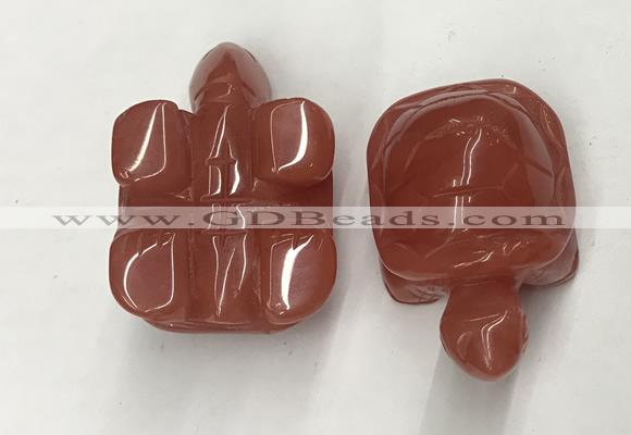 CDN452 38*55*28mm turtle cherry quartz decorations wholesale