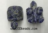 CDN456 38*55*28mm turtle blue spot stone decorations wholesale