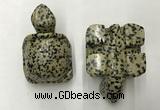 CDN461 38*55*28mm turtle dalmatian jasper decorations wholesale