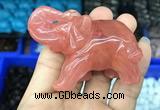 CDN511 33*65*45mm elephant cherry quartz decorations wholesale