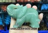 CDN539 35*80*55mm elephant green aventurine decorations wholesale