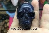 CDN553 35*50*40mm skull blue goldstone decorations wholesale