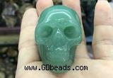 CDN563 35*50*40mm skull green aventurine decorations wholesale