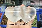 CDN590 50*90mm double heart white crystal decorations wholesale