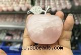 CDN597 40*55mm apple rose quartz decorations wholesale