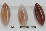 CDQ11 15.5 inches 12*30mm marquise natural red quartz beads wholesale