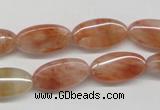 CDQ24 15.5 inches 10*17mm oval natural red quartz beads wholesale