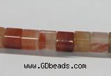 CDQ36 15.5 inches 8*8mm cube natural red quartz beads wholesale