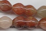 CDQ42 15.5 inches 15*30mm calabash natural red quartz beads