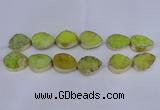 CDQ510 20*30mm - 22*30mm teardrop druzy quartz beads wholesale