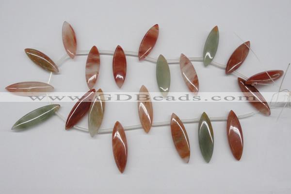 CDQ58 Top-drilled 12*40mm marquise natural red quartz beads wholesale