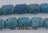 CDQ605 8 inches 6*8mm drum druzy quartz beads wholesale