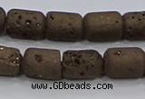 CDQ610 8 inches 6*8mm drum druzy quartz beads wholesale