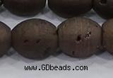 CDQ638 8 inches 12*14mm rice druzy quartz beads wholesale